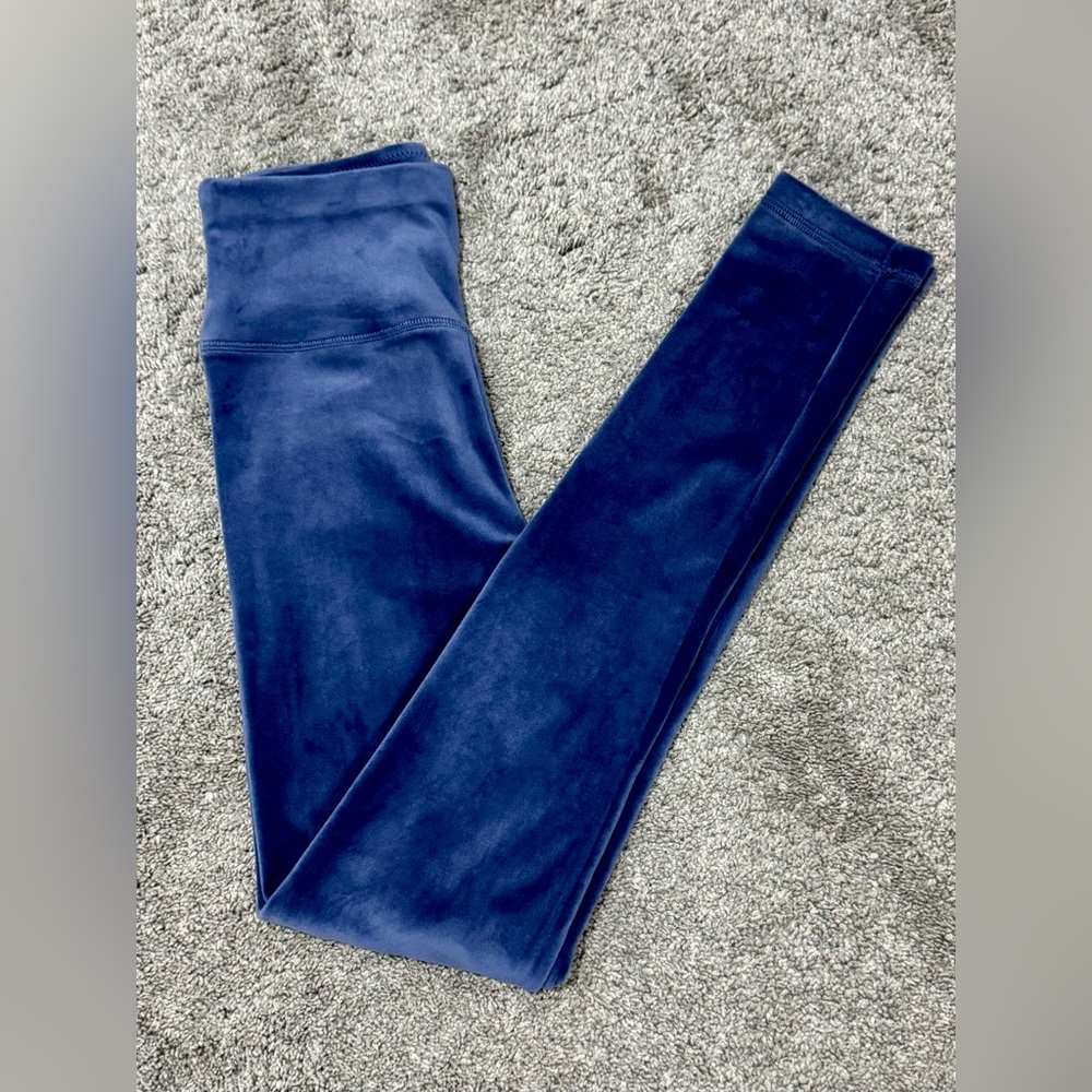 OFFLINE by Aerie- After Party Velour leggings-Navy- Size Small
